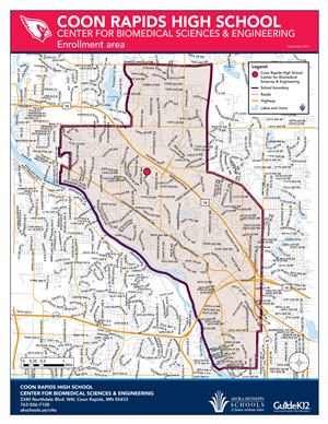 Coon Rapids HS enrollment area map 